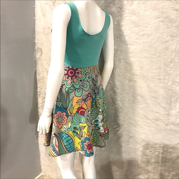 SALE JUDITH MARCH floral sleeveless dress medium - Picture 4 of 7